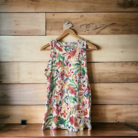 Reitmans Tops - NEW Reitmans Women's Floral Pastel Watercolour Tank Top Size Small Flowy Summer